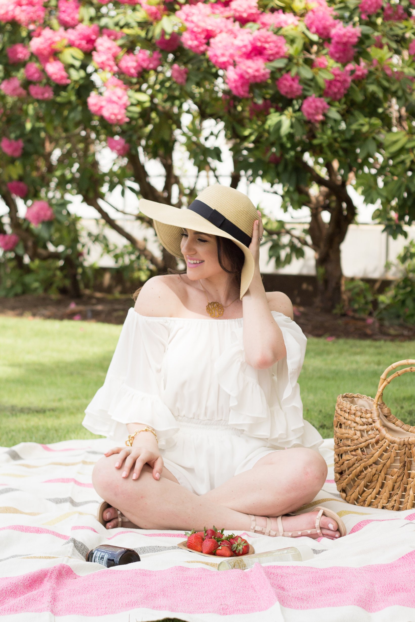 White Romper by popular Portland fashion blogger Topknots and Pearls