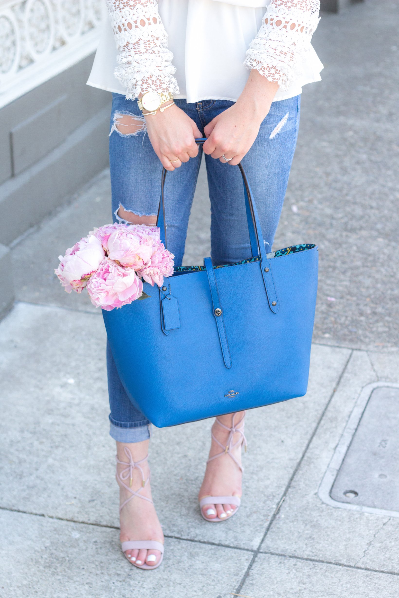 Jeans in Summer Style Hack by popular Portland fashion blogger Topknot and Pearls