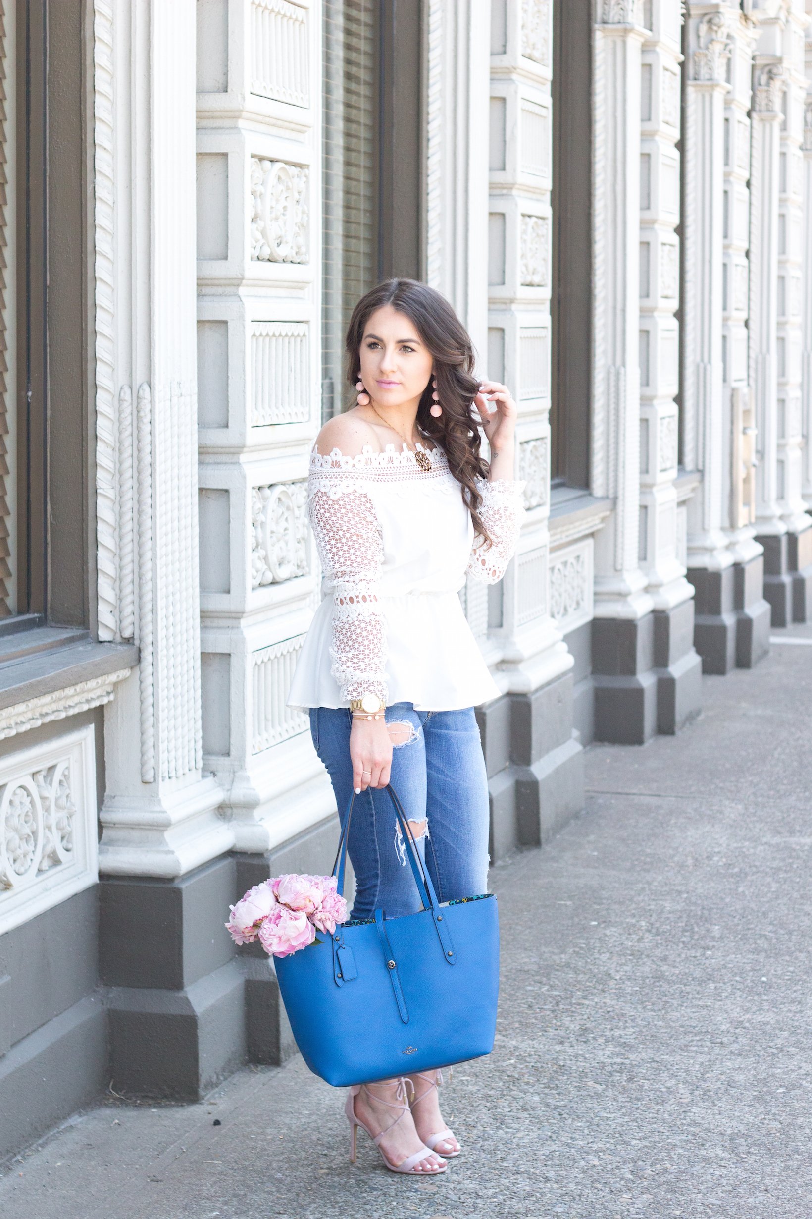 Jeans in Summer Style Hack by popular Portland fashion blogger Topknot and Pearls