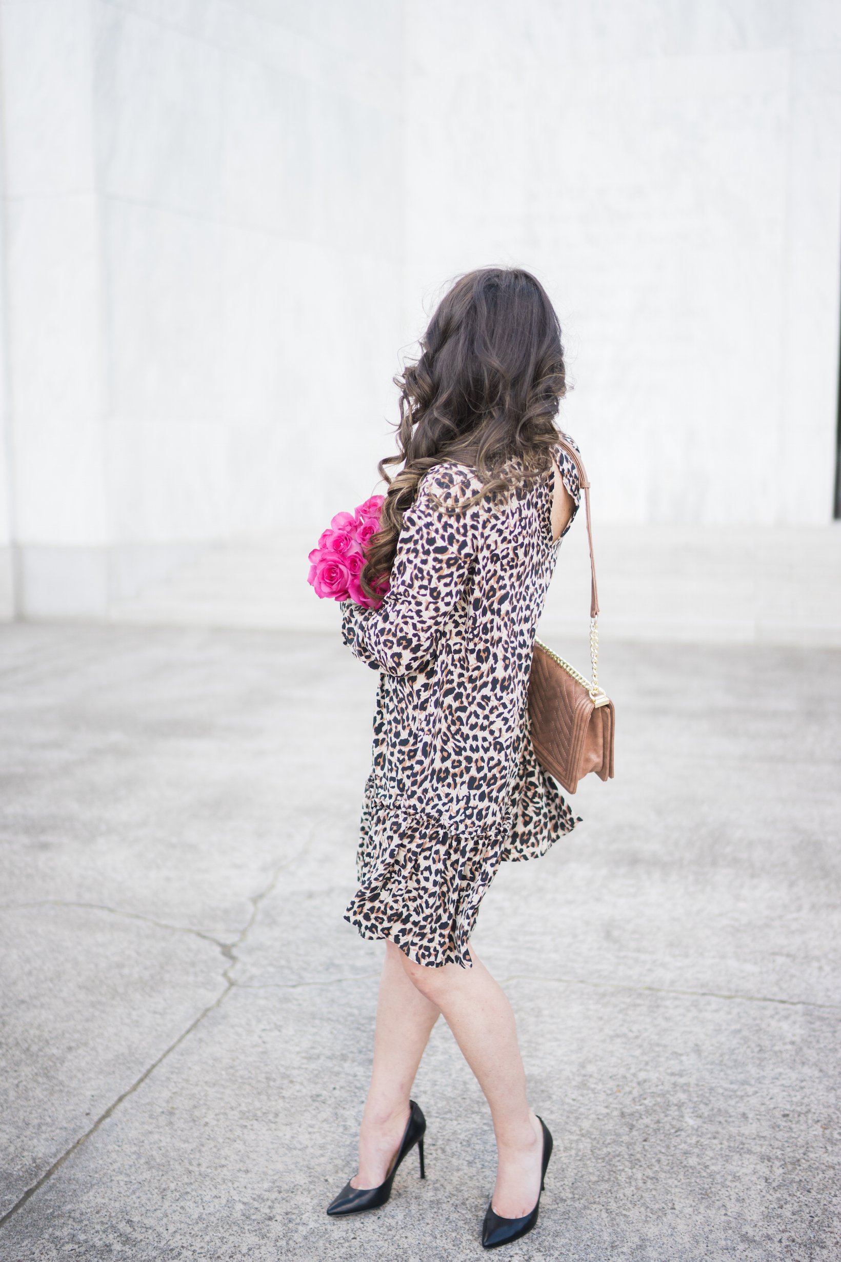Leopard Dress for Fall by popular Portland fashion blogger Topknot and Pearls