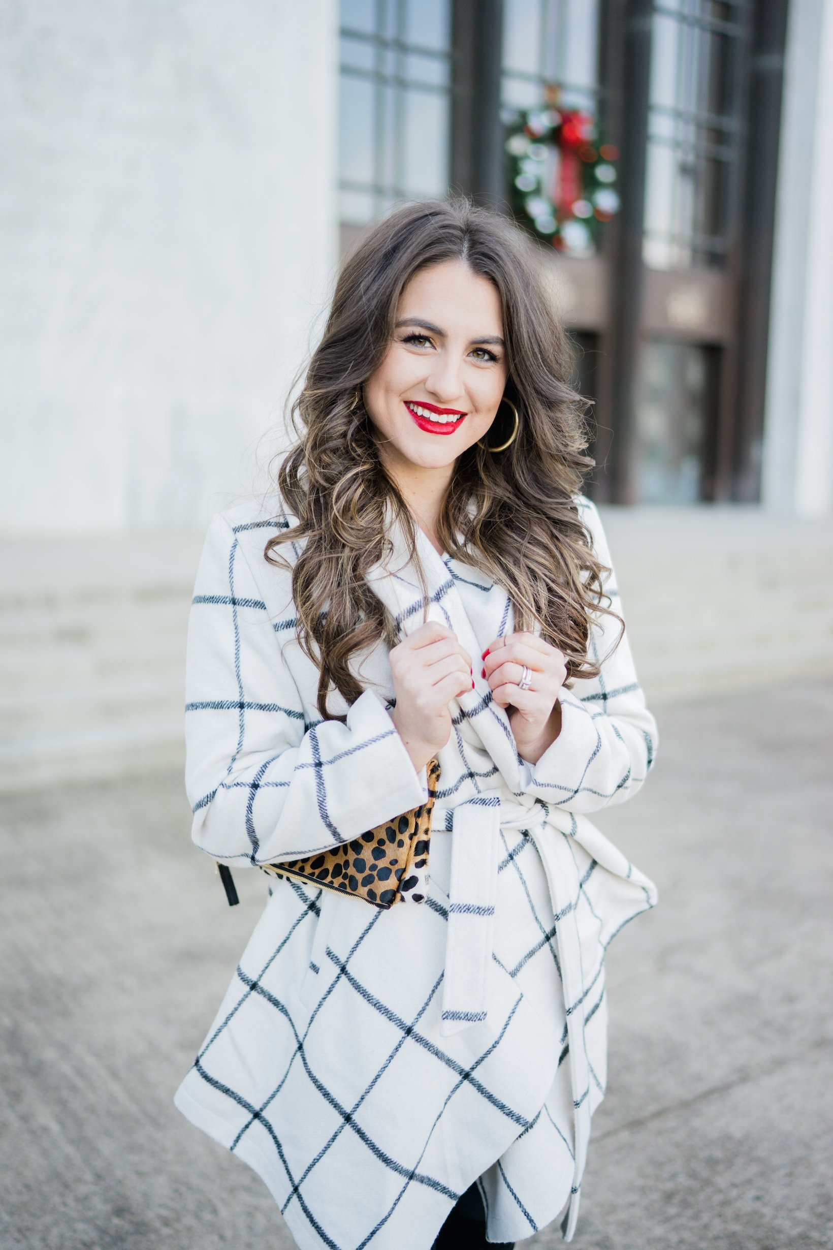 Winter Plaid Coat Outfit by popular Portland fashion blogger Topknot and Pearls