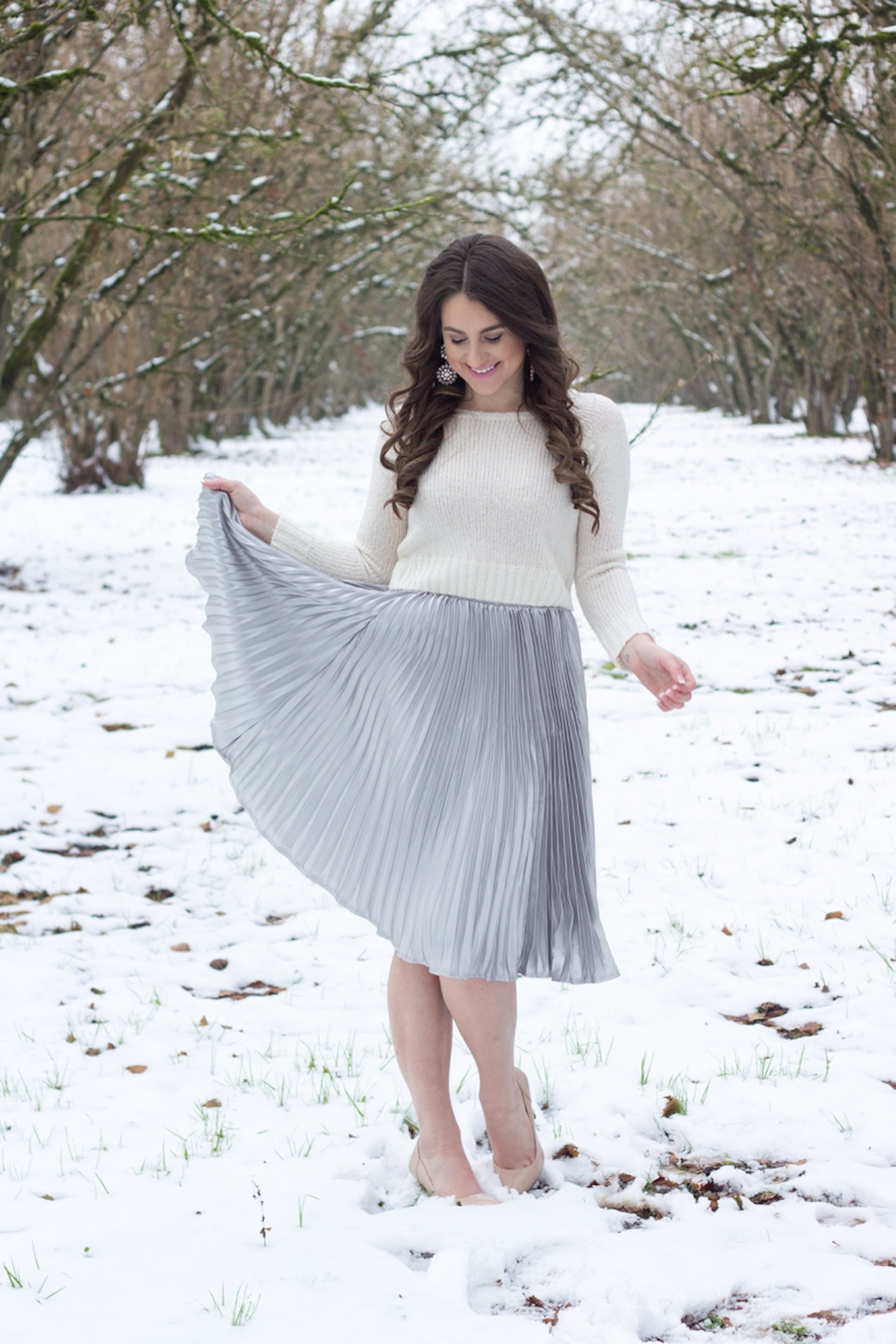 skirt, snow, asos, one hope, champagne, new year, sweater