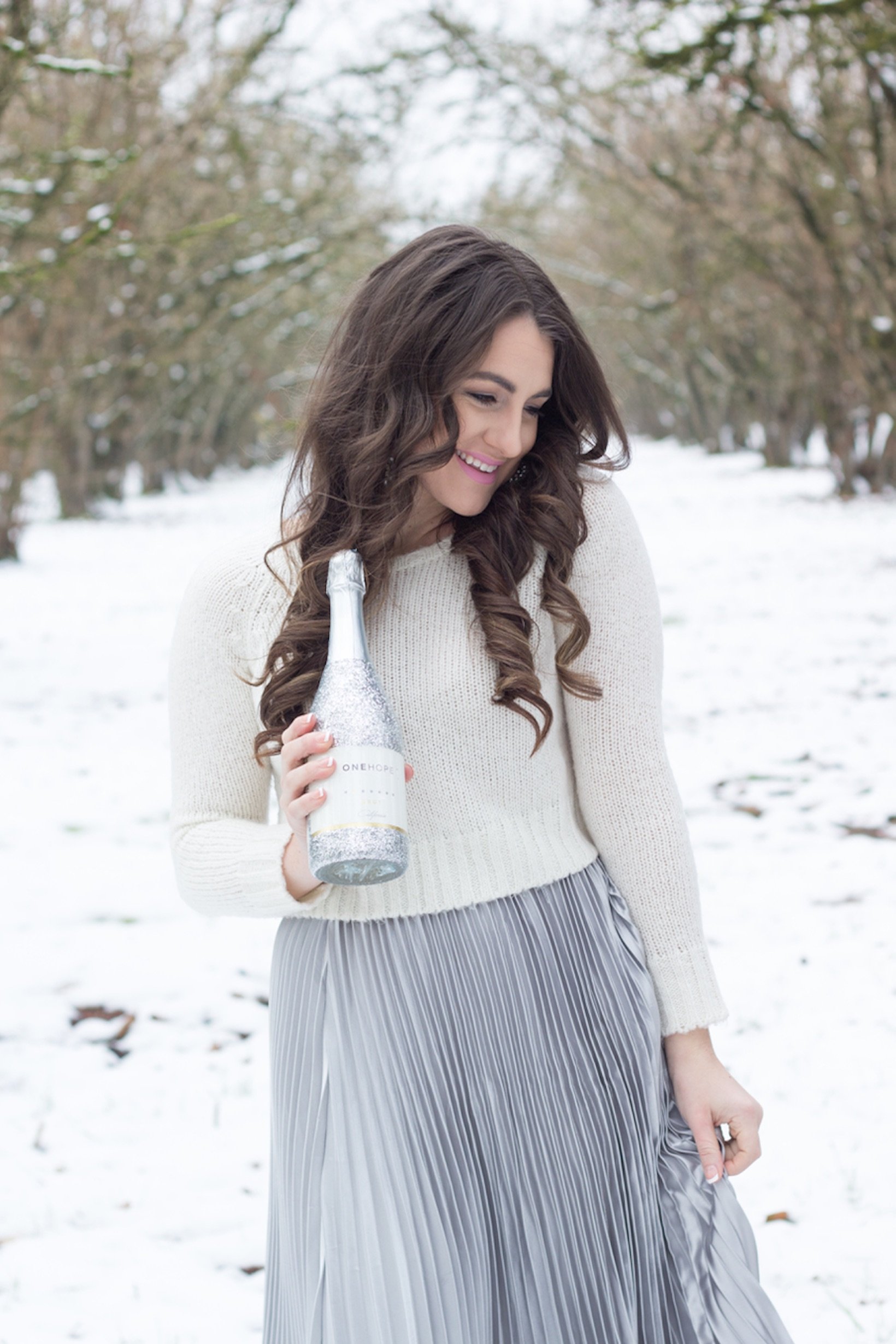 skirt, snow, asos, one hope, champagne, new year, sweater