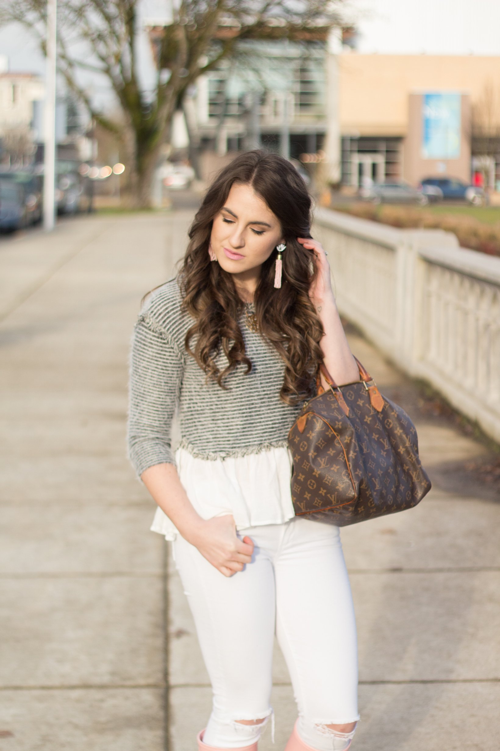 Why you should be wearing a peplum top in 2017 by popular Portland fashion blogger Topknot and Pearls