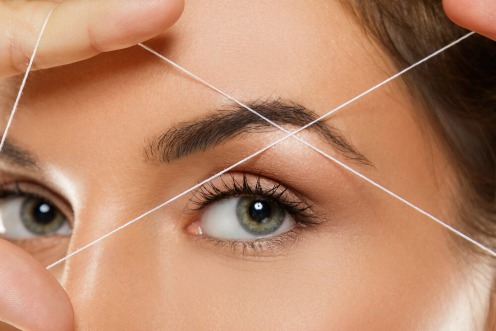 Eyebrow Threading Before and After  Threading eyebrows, Waxed eyebrows,  Perfect eyebrows