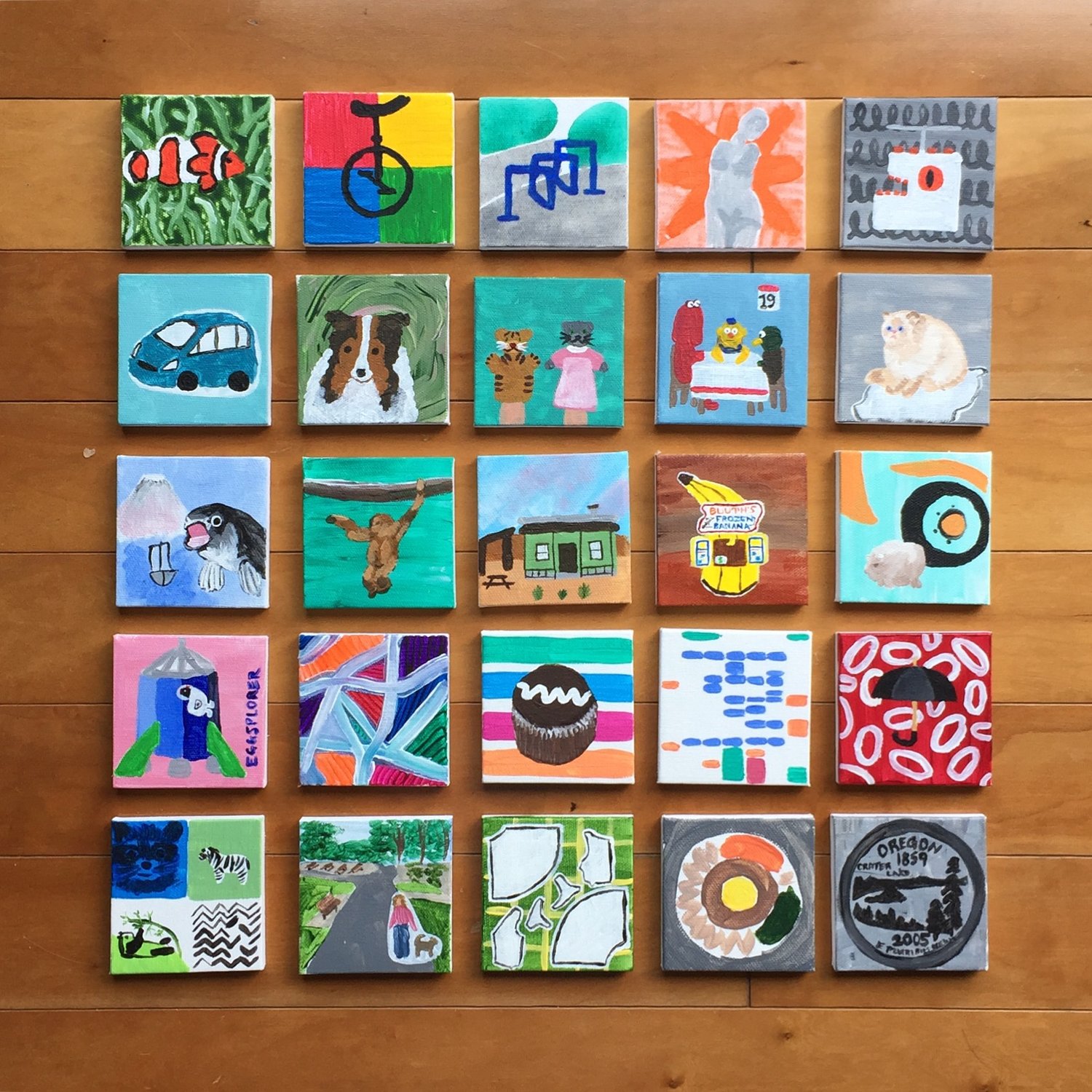 The 100 Day Project 2017: Painting Tiny Canvases (Days 1-25) — Ally Kraus