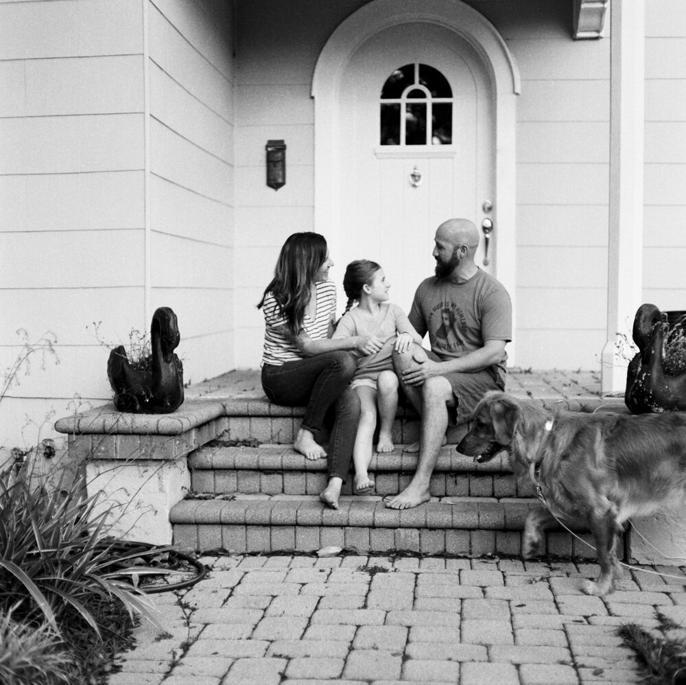 Mamiya c330 | Front Porch Family Session | Florida Film Photographer | Ashley Holstein Photography