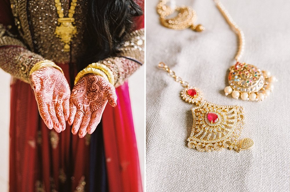 Indian Wedding Hilton Bonnet Creek Waldorf Astoria Orlando FL - Fuji 400h - Film Photography | Ashley Holstein Photography #henna #jewelry #indianwedding