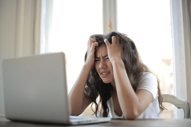 Girl Showing Frustration with Common App Application
