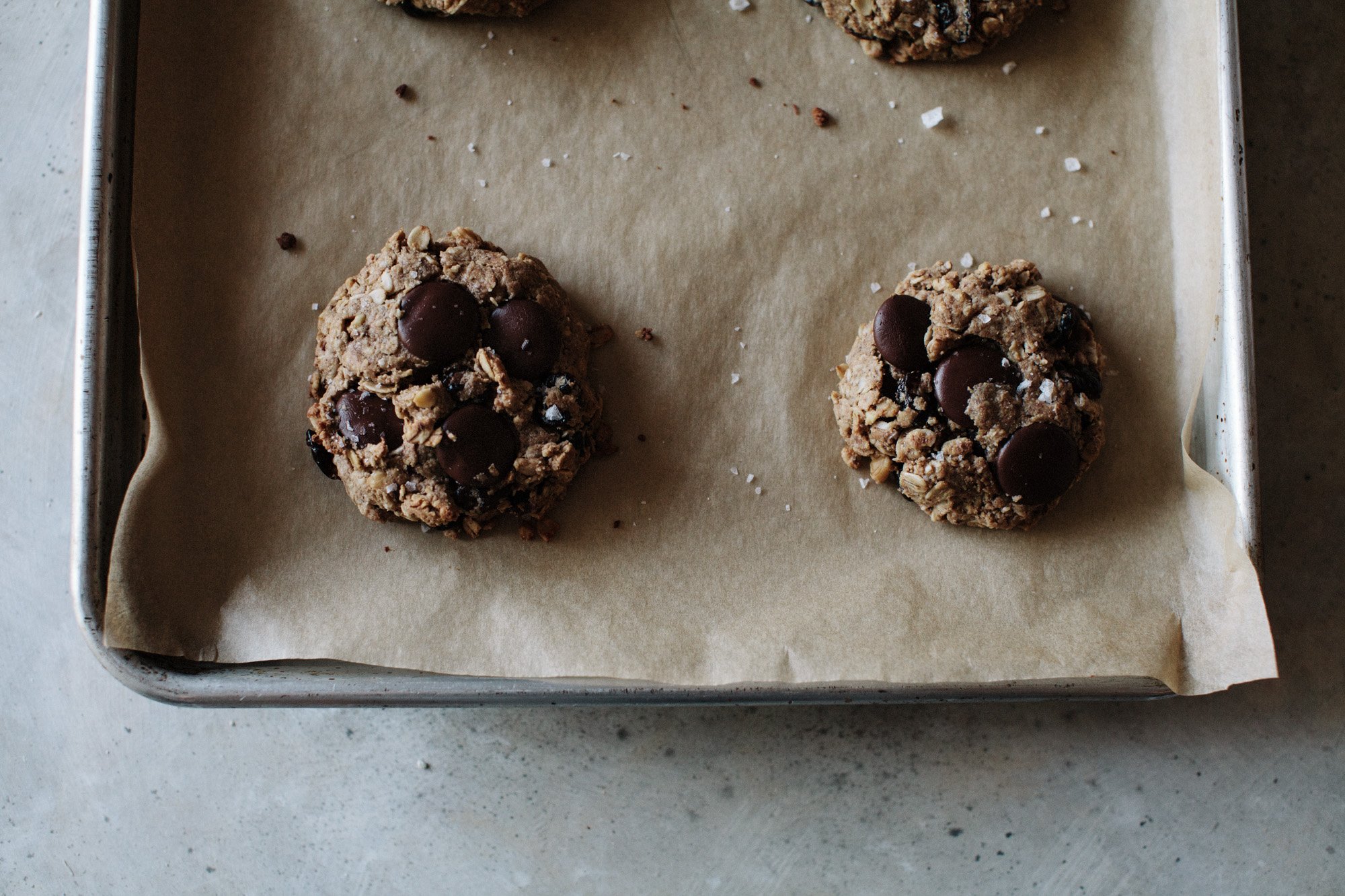 baked breakfast cookies served on parchment paper