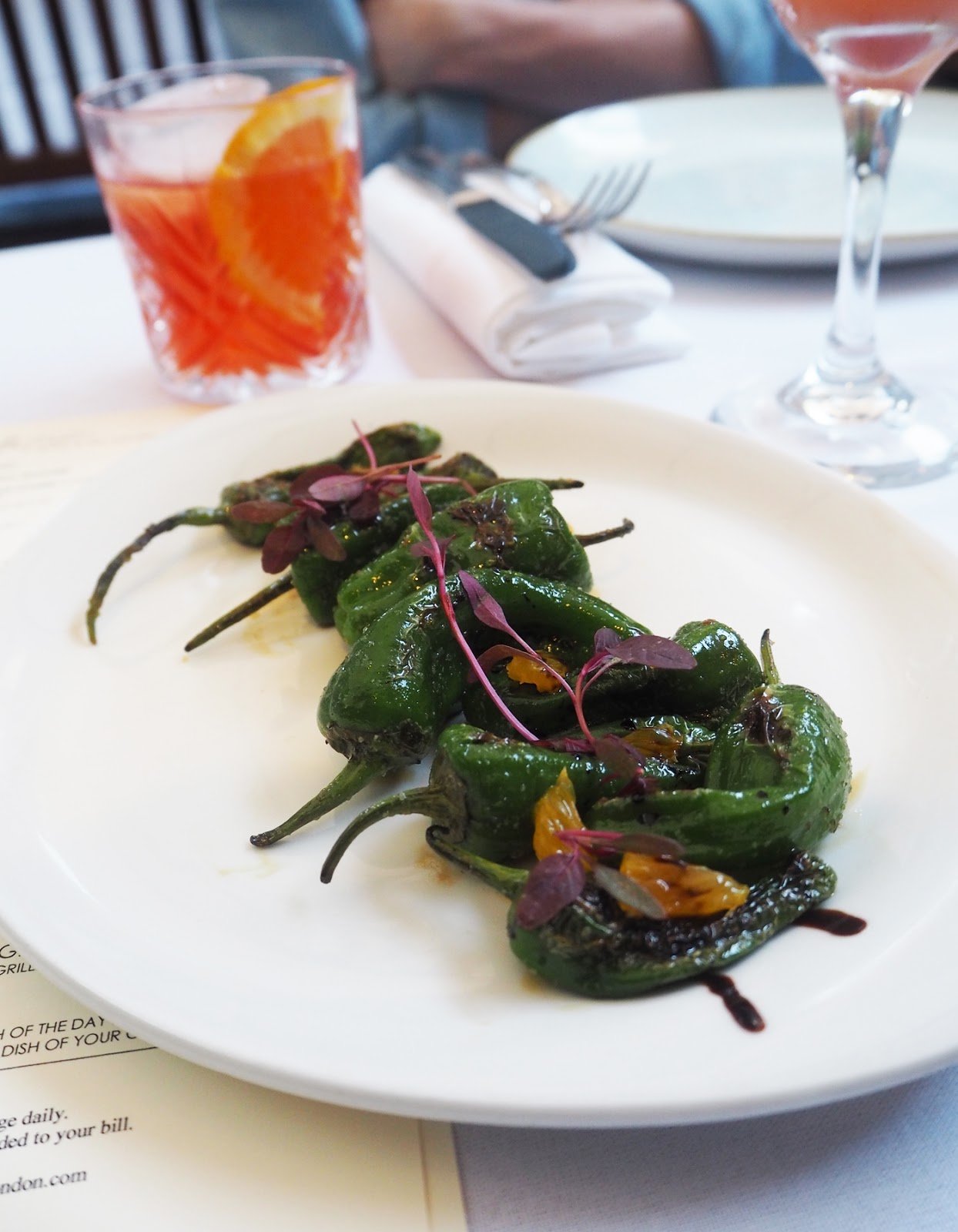 The Artisan Bistro, Padron peppers