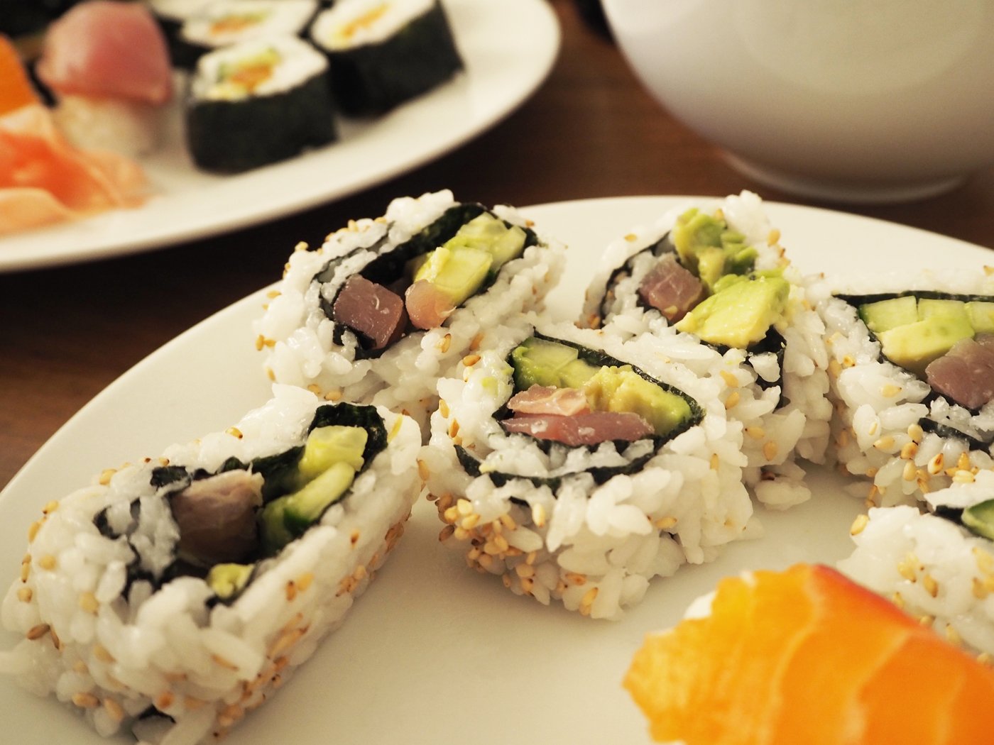 Home made sushi rolls