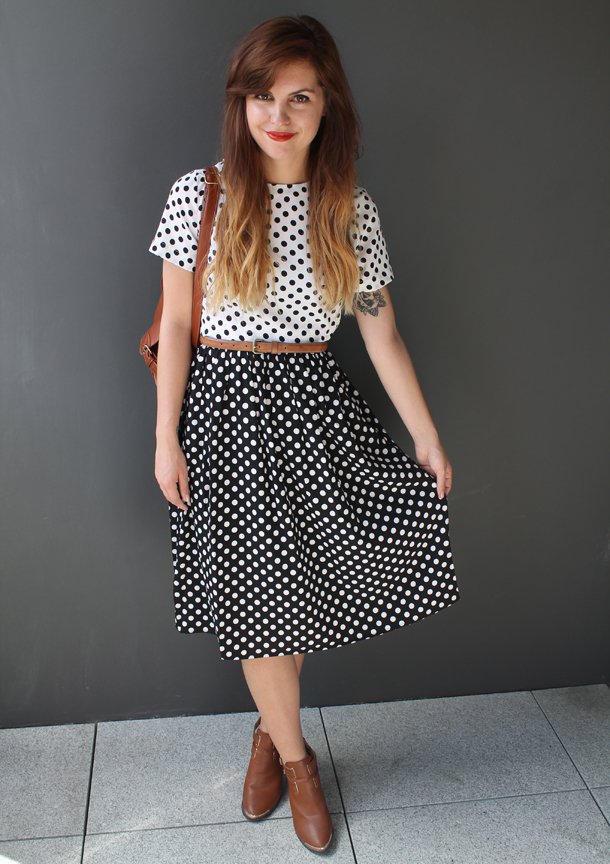 Style Compare, Asos polka dot 2 in 1 dress