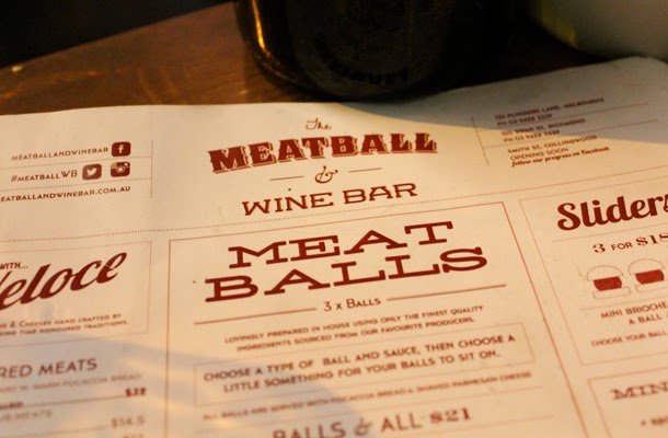 The Meatball and Wine Bar Melbourne