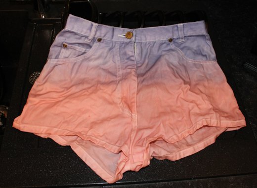 Dip dye shorts