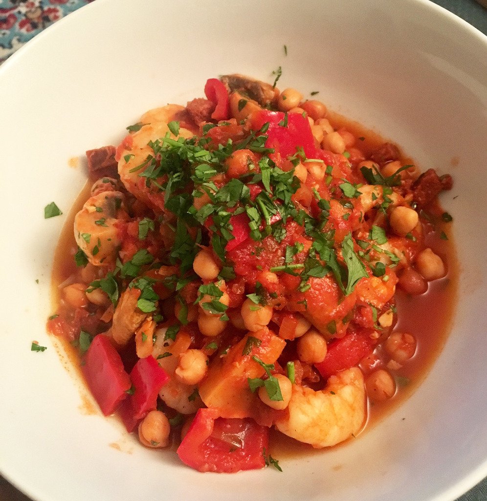 Chorizo and prawn stew recipe