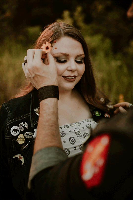 Spooky graveyard engagement session in Florence Alabama with The Rose Reflective