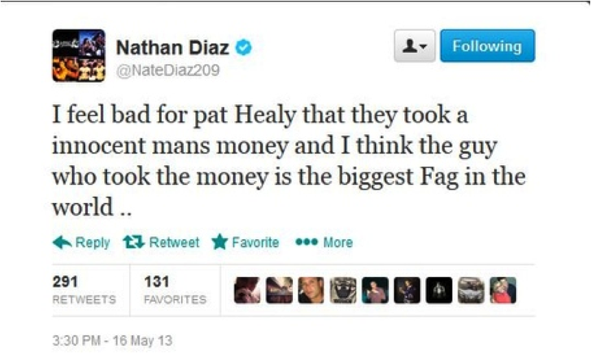 Nate Diaz Tweet