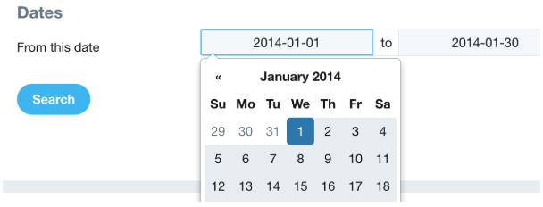 search old tweets Twitter advanced search calendar
