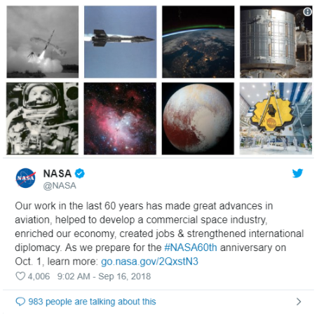 NASA Tweet