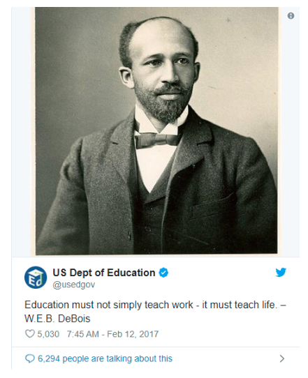 U.S. Department of Education tweet