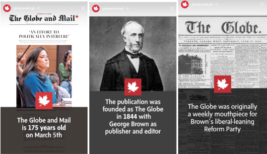instagram stories templates by the Globe and Mail