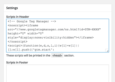 Insert Headers and Footers plugin