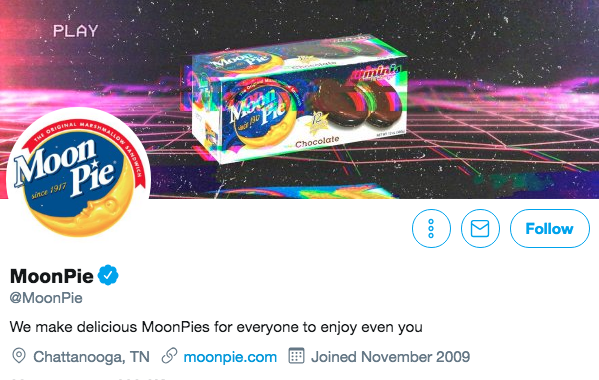 Twitter bio for Moonpie