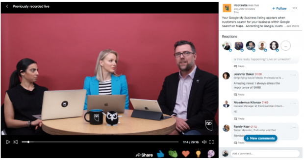 Hootsuite LinkedIn Live with Google 