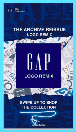 Instagram Stories carousel ad by Gap