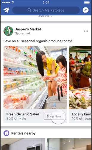Screenshot of a Facebook Marketplace image ad