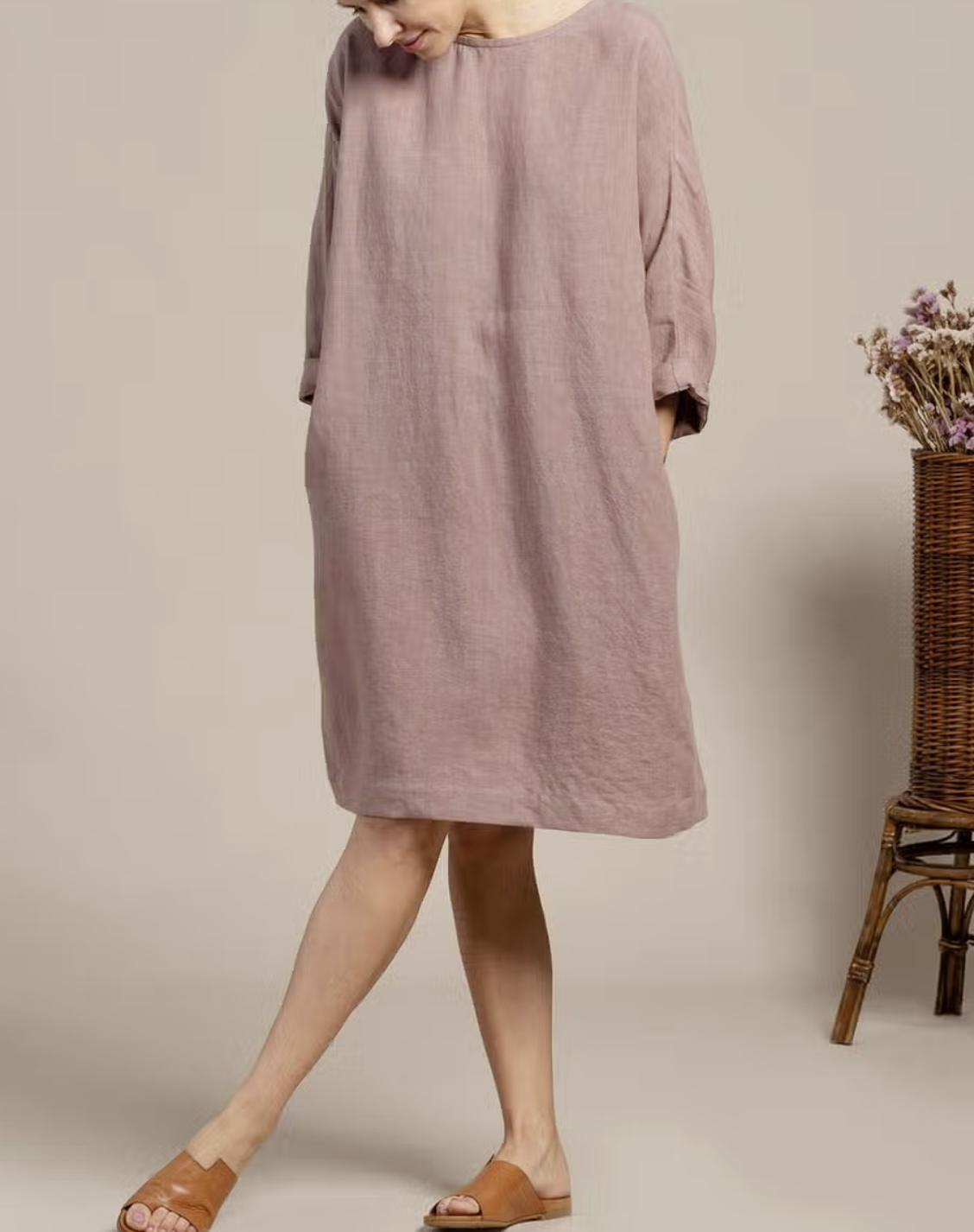 Linen Tunic Dress — Slow Current