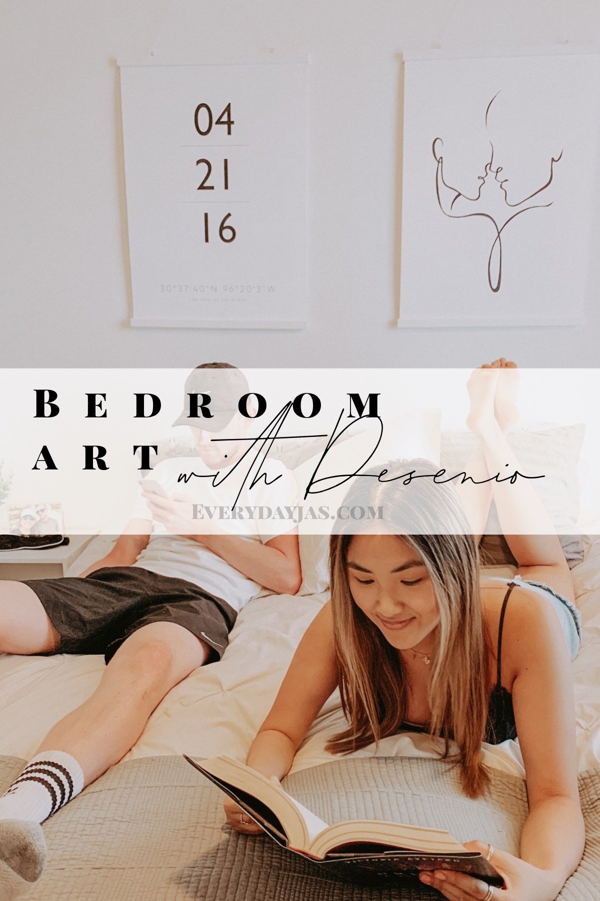 bedroom art with desenio