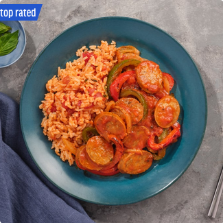 Sausage & Pepperswith Tomato Rice