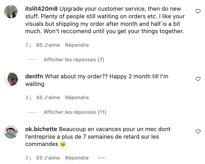 Jacquemus scandal instagram comments 