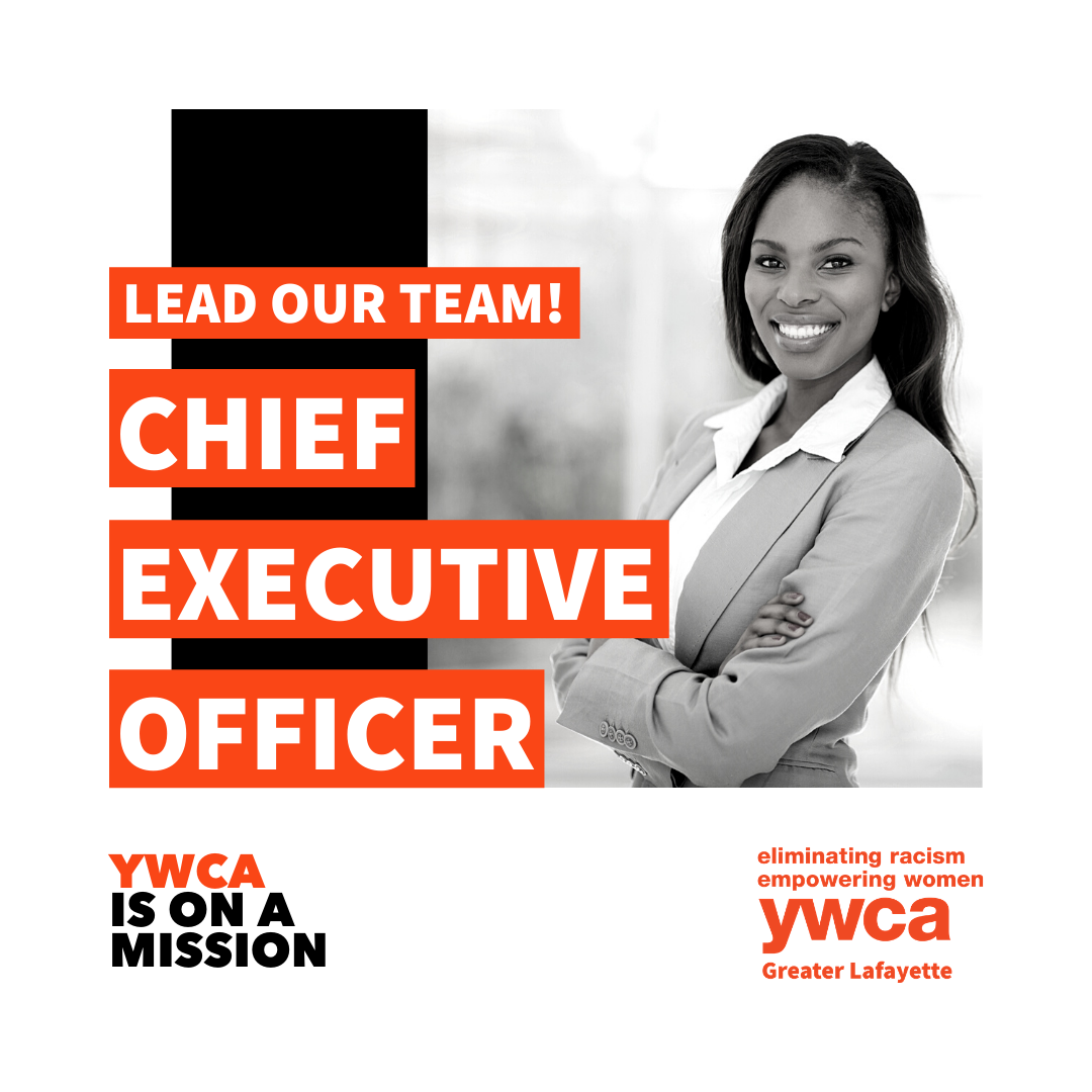 black and white photo of African American woman with the words Lead Our Team, Chief Executive Officer