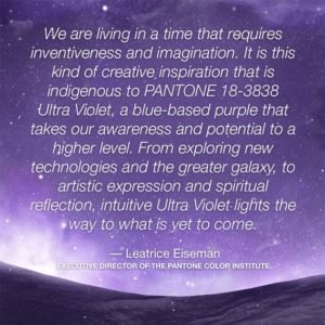 ultra violet color of the year 2018
