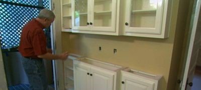 shallow cabinets save space