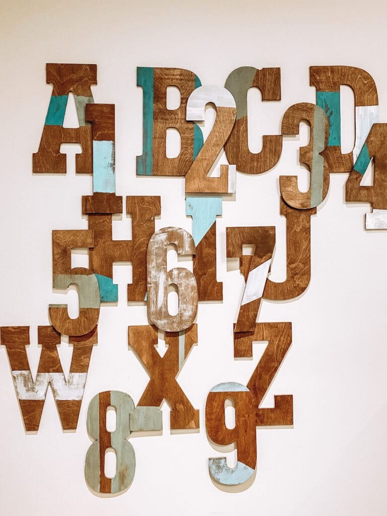 DIY Stained "Anthropologie" Letters