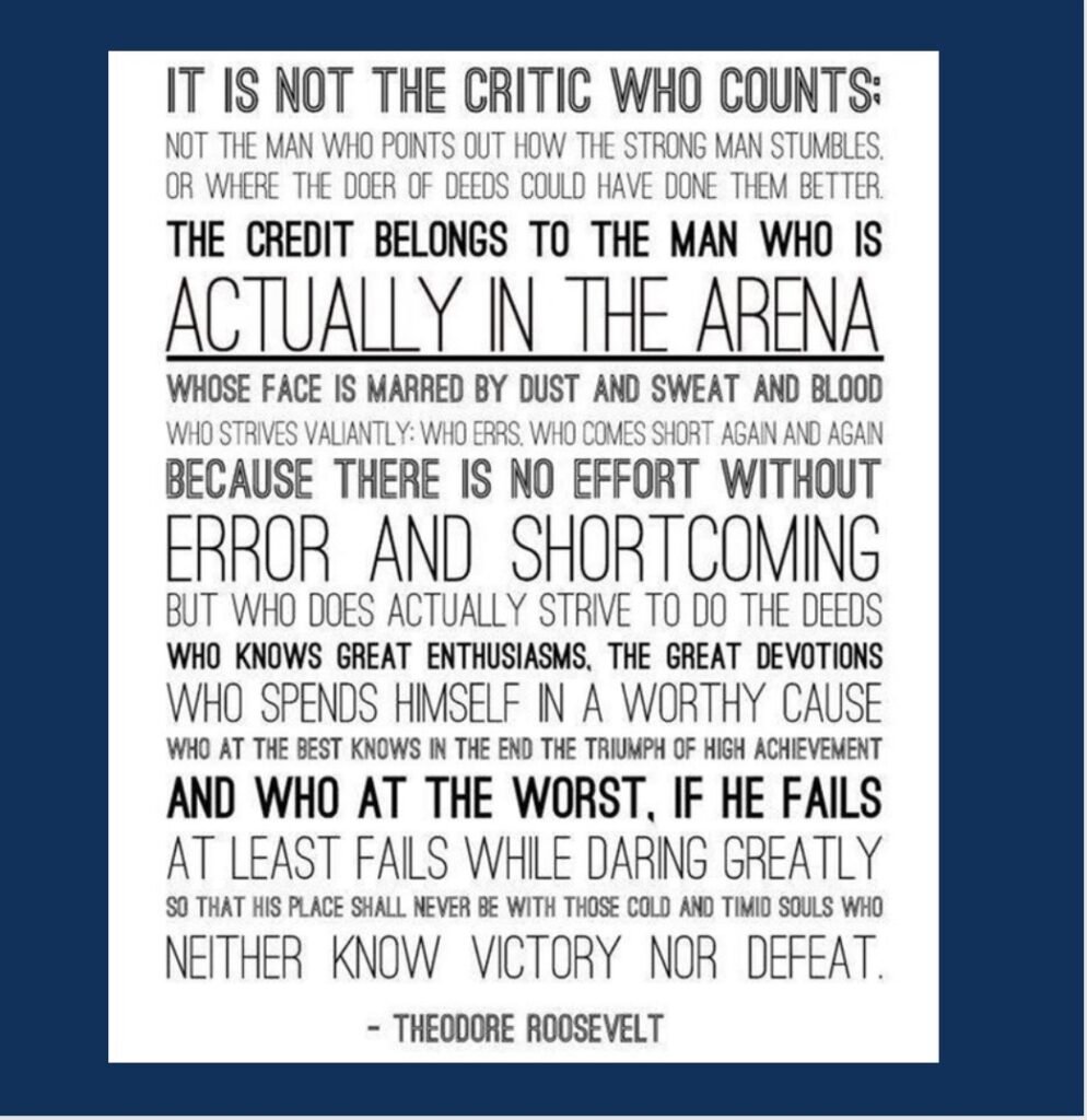 It's not the critic who counts