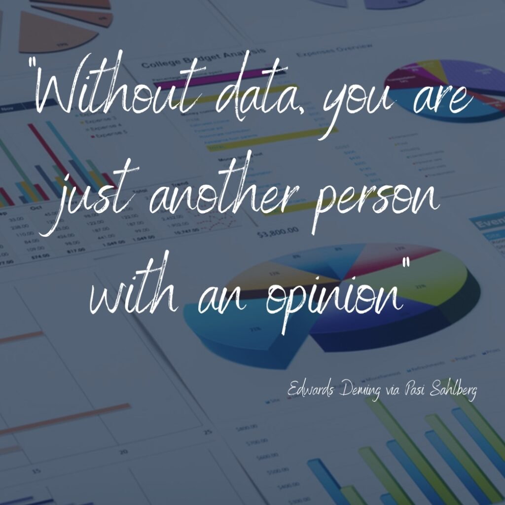 Without data, you are just another person with an opinion.
