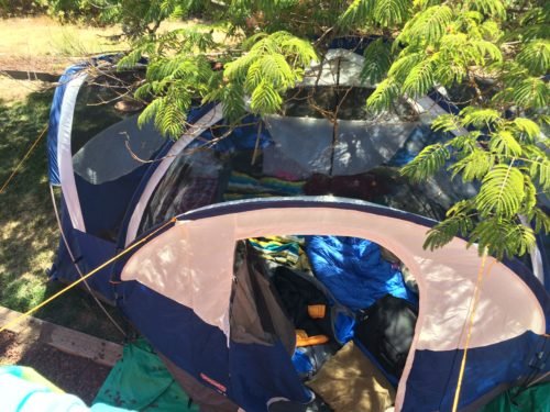 Tenting it at Camp Grandma 2016 with Susan Gaddis