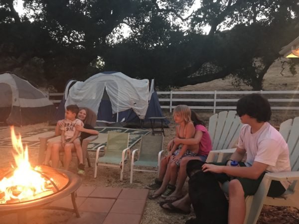Camp Grandma 2018 campfire