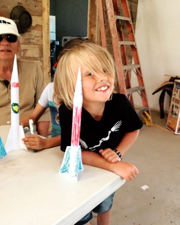 Making rockets at Camp Grandma 2019