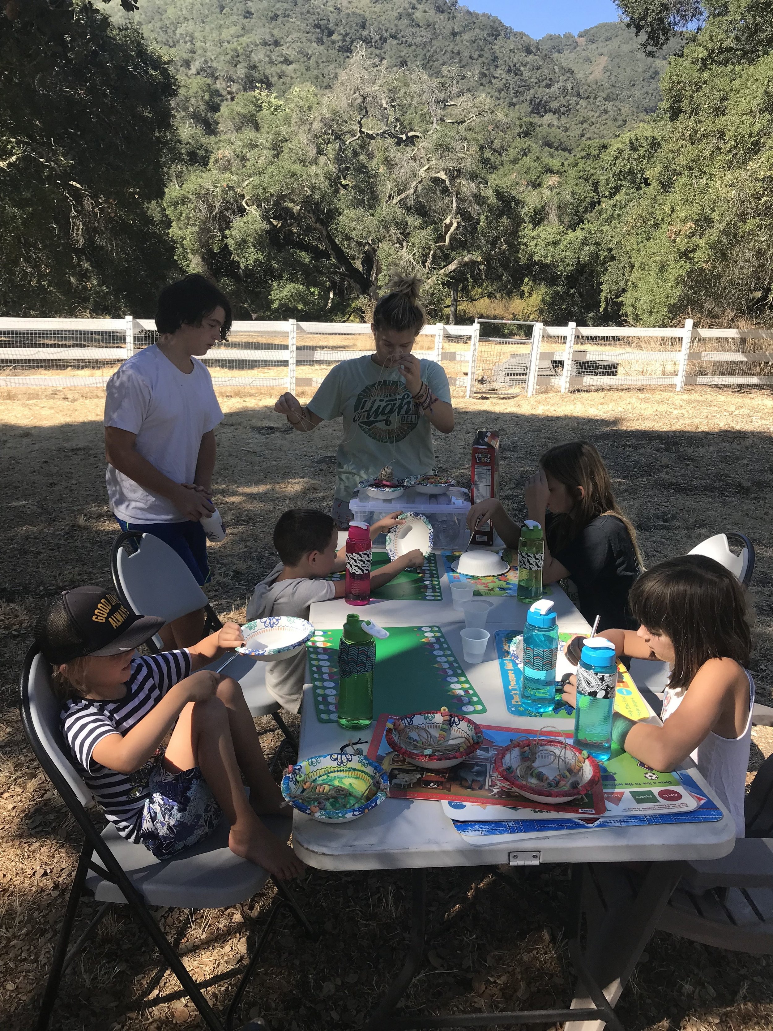 Camp Grandma 2018 craft table