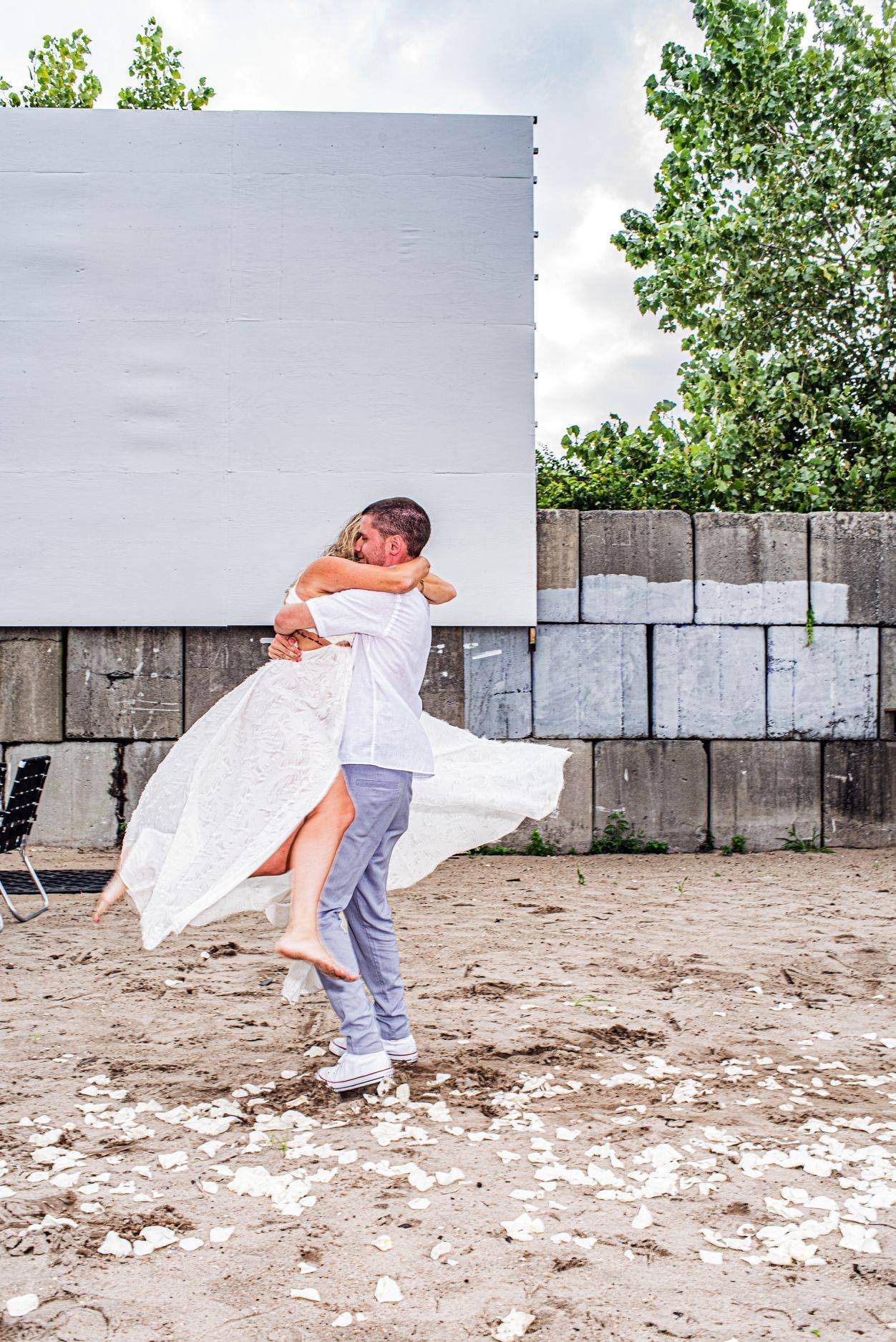 A sweet first dance twirl. Far Rockaway, NY. Shot by Angela Cappetta NYC Wedding photographer with a Nikon DSLR.