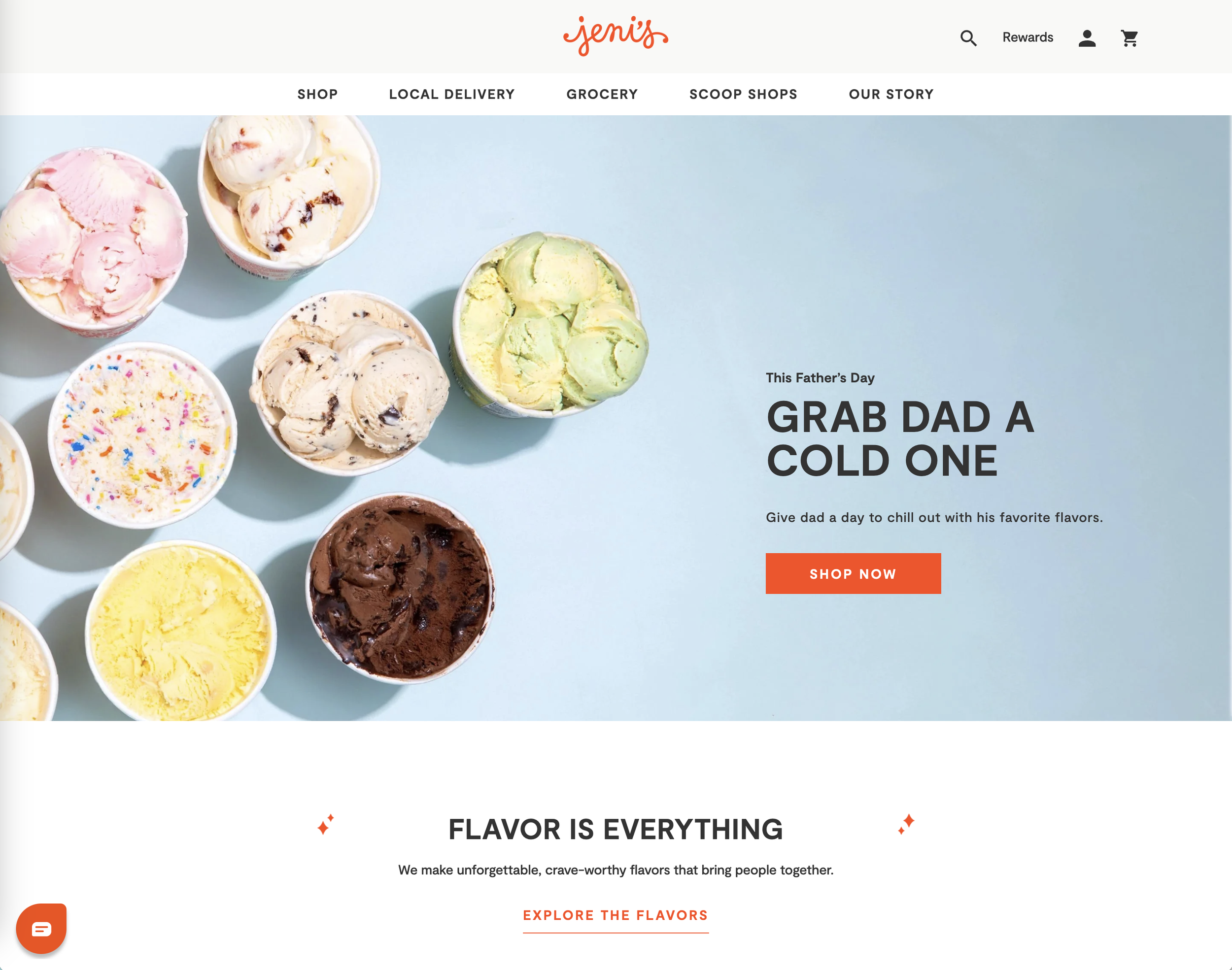 jenis ice cream business needs a website
