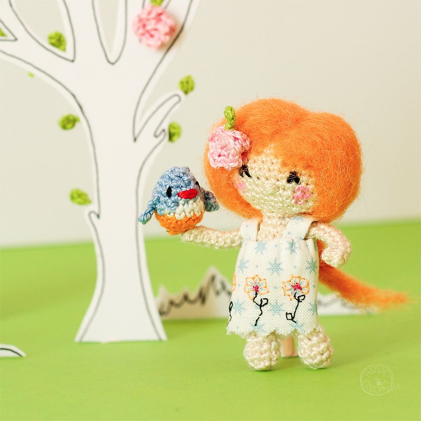 Poupee Miniature au Crochet - Tiny Crochet Doll Amigurumi
