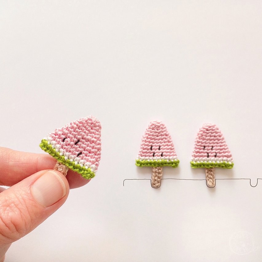 Tutoriel-Glace-Pasteque-Miniature-au-Crochet
