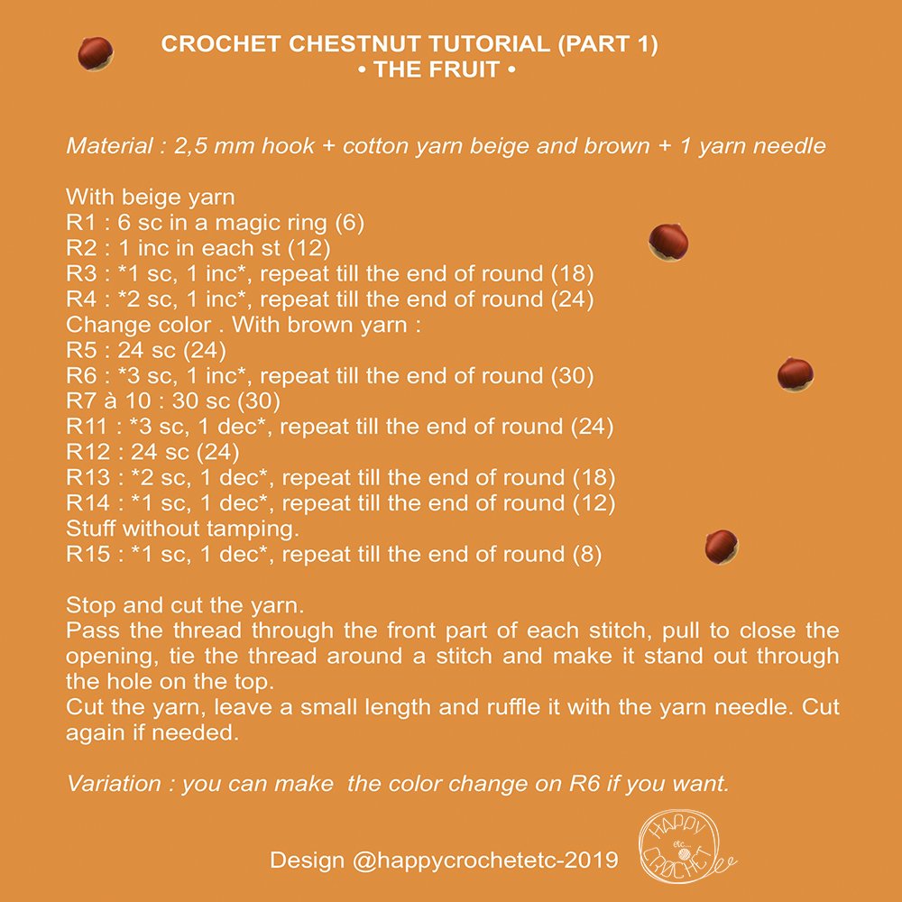 Crochet Chestnut Tutorial 1